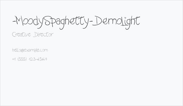 -MoodySpaghetty-DemoLight Business Card