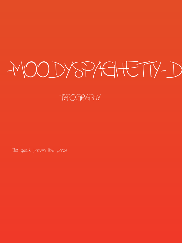 -MoodySpaghetty-DemoLight Poster