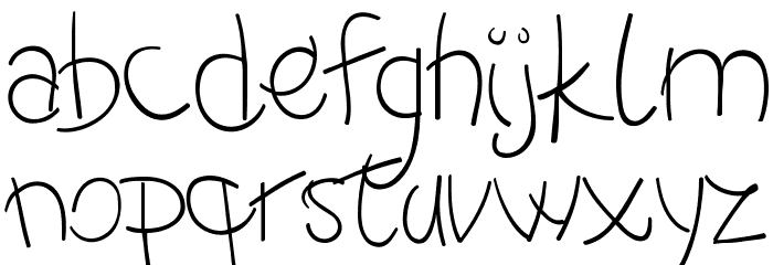 -MoodySpaghetty-DemoLight Font LOWERCASE
