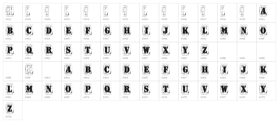 [Moving_Carton] Character Map