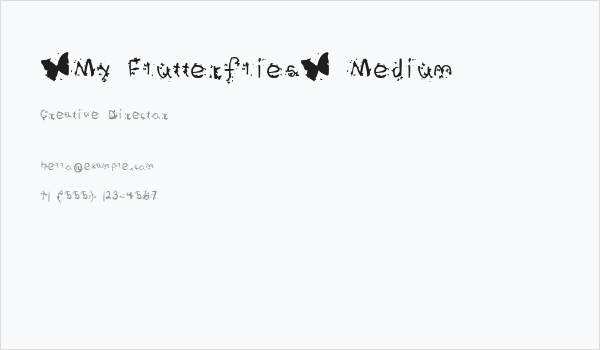 *My Flutterflies* Medium Business Card