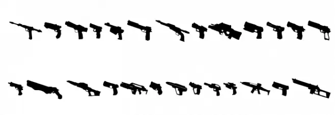 2nd Amendment 2050 Rotated خط أحرف كبيرة