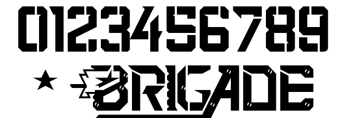 2nd Brigade Regular Font OTHER CHARS