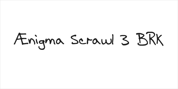 Ænigma Scrawl 3 BRK Logo