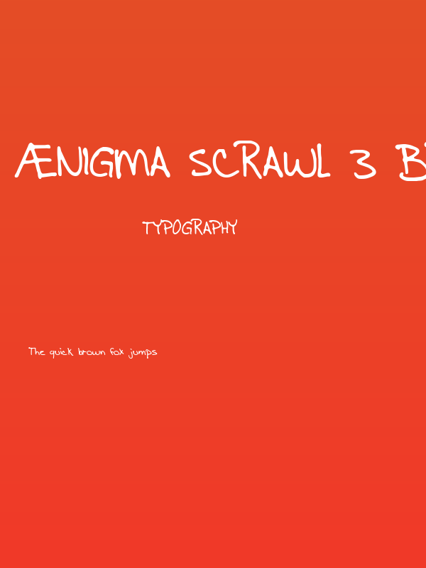 Ænigma Scrawl 3 BRK Poster