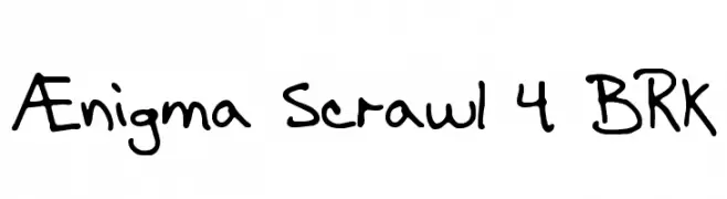 Ænigma Scrawl 4 BRK  नि: शुल्क फ़ॉन्ट्स डाउनलोड