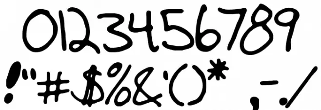 Ænigma Scrawl 4 BRK フォント その他の文字