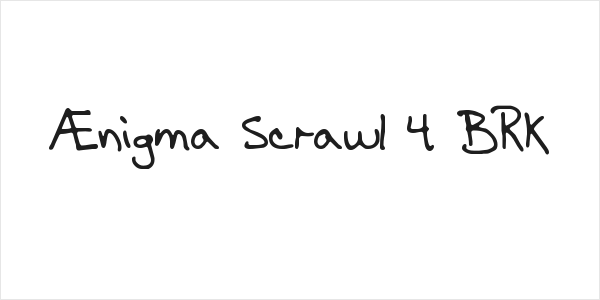 Ænigma Scrawl 4 BRK Logo