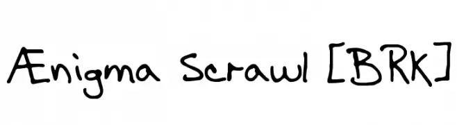 Ænigma Scrawl [BRK]  les polices de caractères gratuit tlcharger