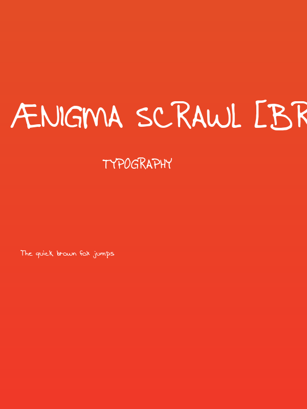 Ænigma Scrawl [BRK] Poster