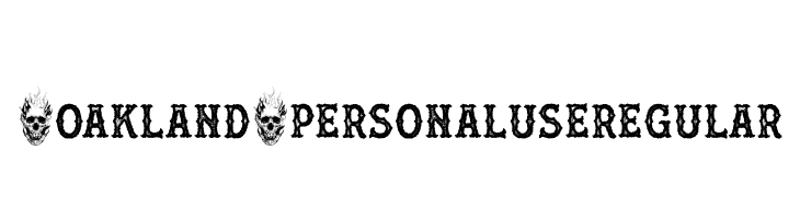 [OAKLAND] PERSONAL USE Regular  baixar fontes gratis