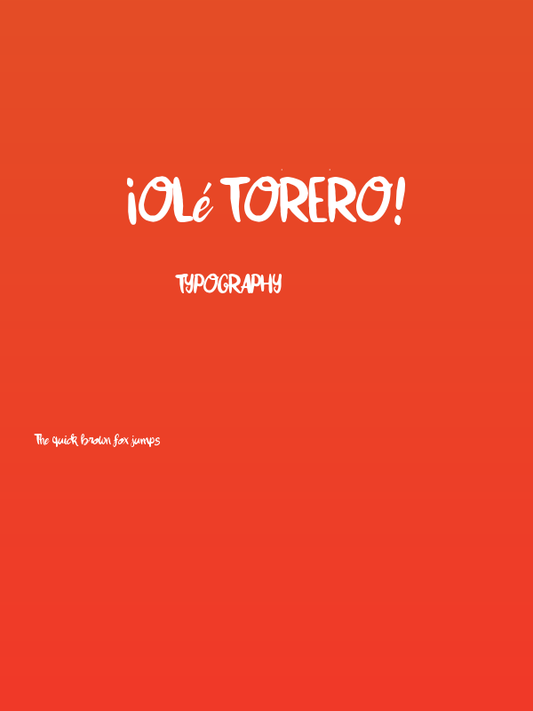 ¡Olé torero! Poster