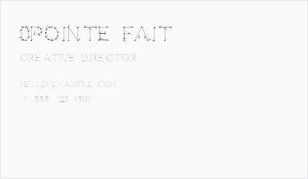 0Pointe-Fait Business Card