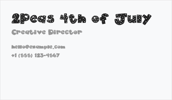 2Peas 4th of July Business Card