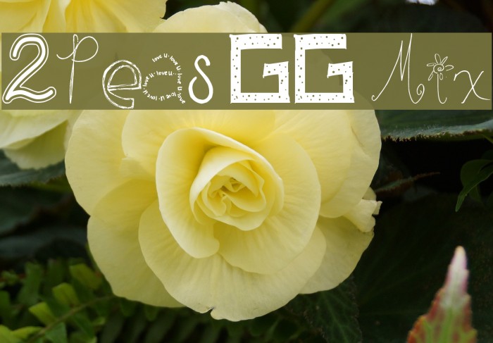 2Peas GG Mix Font examples