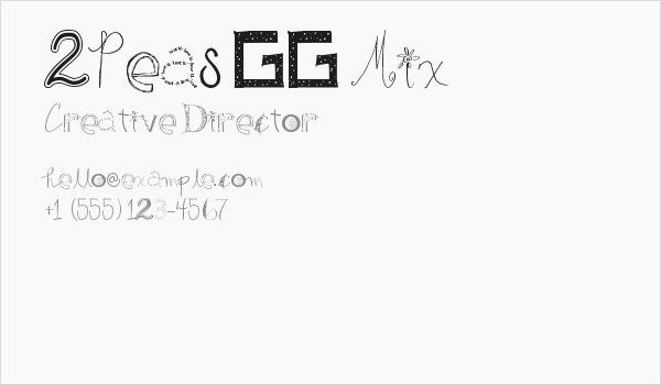 2Peas GG Mix Business Card