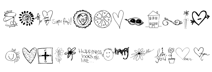 2Peas GGs Love Me Font LOWERCASE
