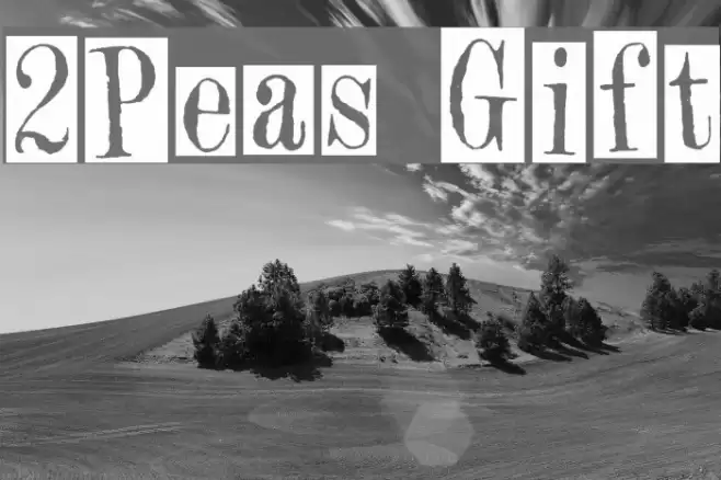 2Peas Gift Schriftart examples