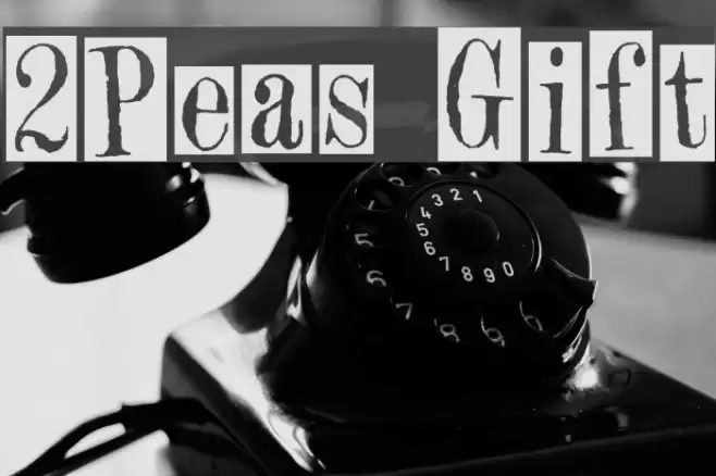 2Peas Gift Schriftart examples