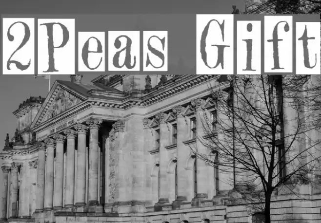 2Peas Gift Schriftart examples
