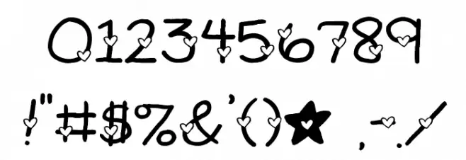 2Peas Heart's Delight Font OTHER CHARS