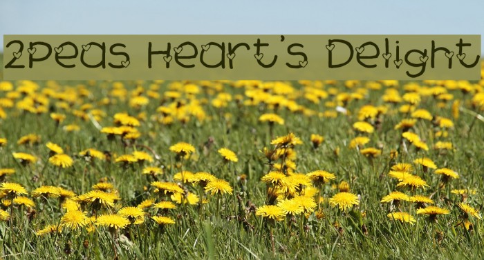 2Peas Heart's Delight Font examples