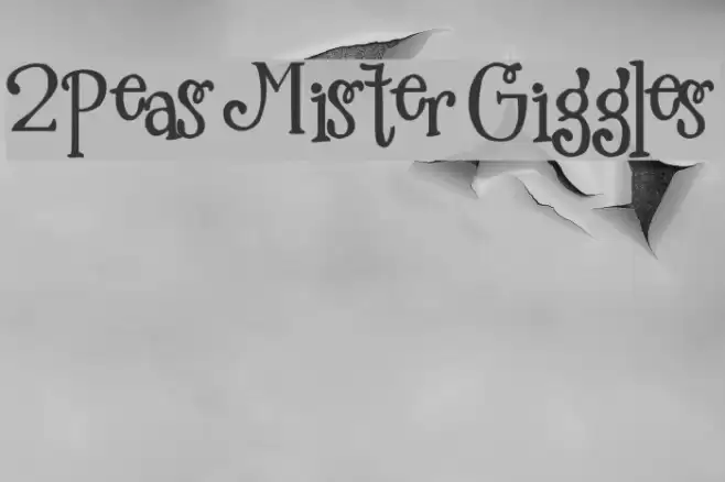 2Peas Mister Giggles Font examples
