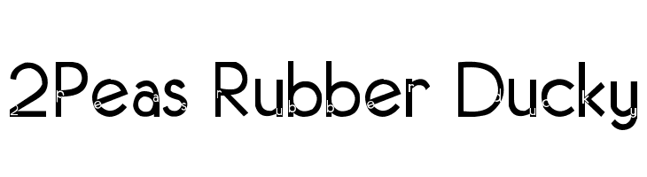 2Peas Rubber Ducky Font
