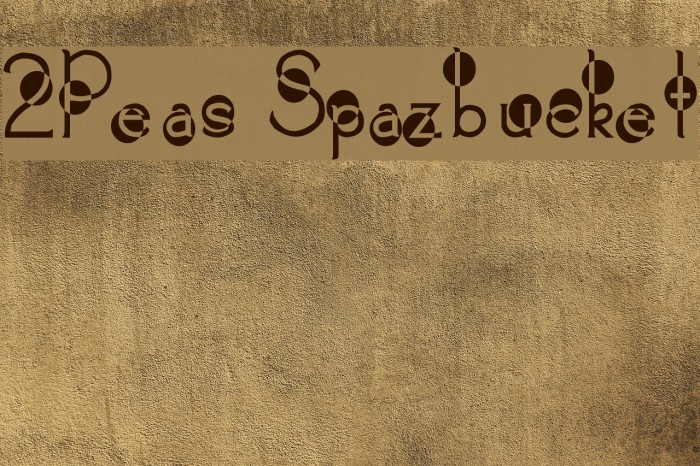 2Peas Spazbucket Font examples