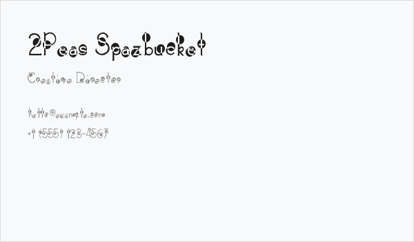 2Peas Spazbucket Business Card