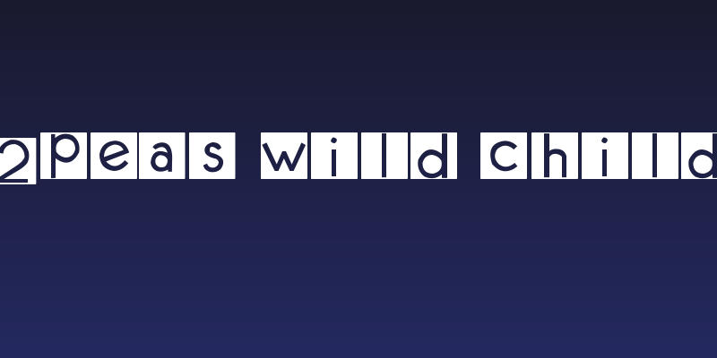 2Peas Wild Child Social Header