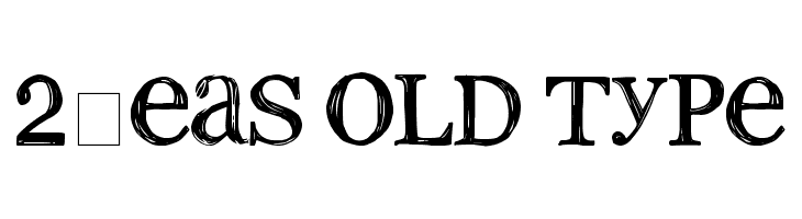 2Peas old type Font