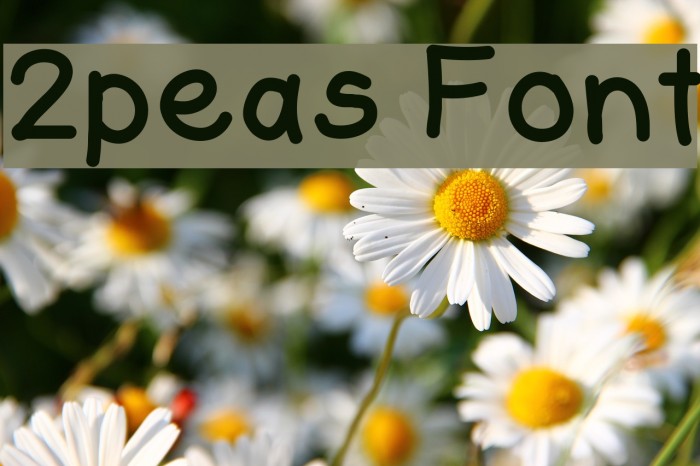 2peas Font examples