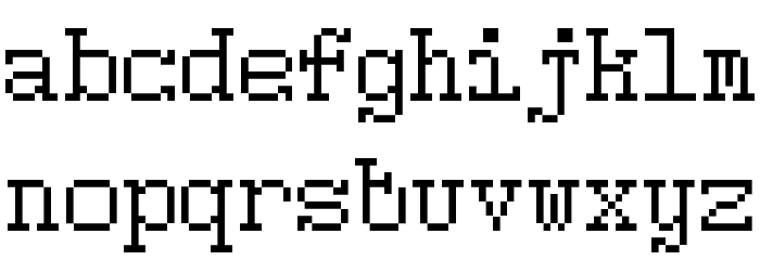 5Pixwriter Regular Font LOWERCASE