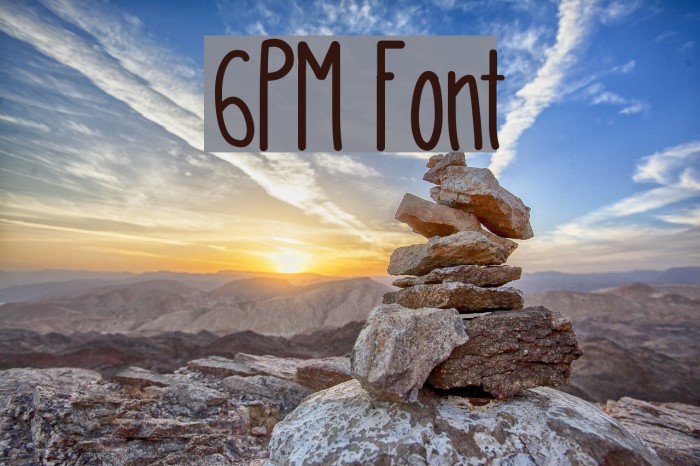 6PM Font FFonts