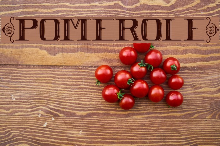 6POMEROLE7 Font examples