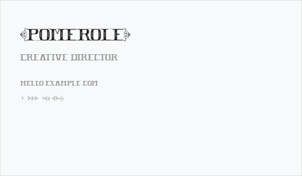 6POMEROLE7 Business Card