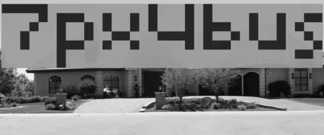 7px4bus Font examples