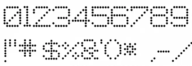 8Pin Matrix Font Alte caractere