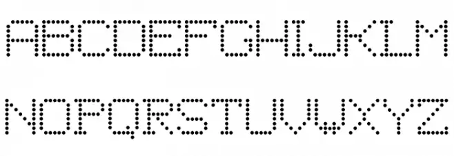 8Pin Matrix Font Litere mari