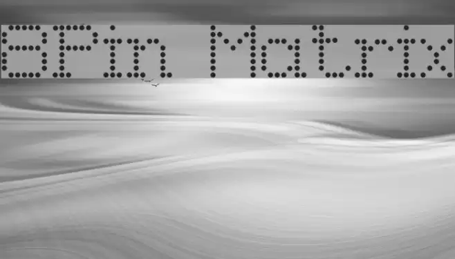 8Pin Matrix Font examples