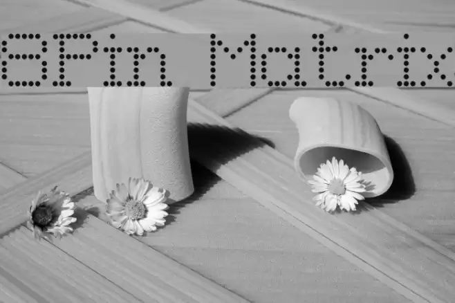 8Pin Matrix Font examples