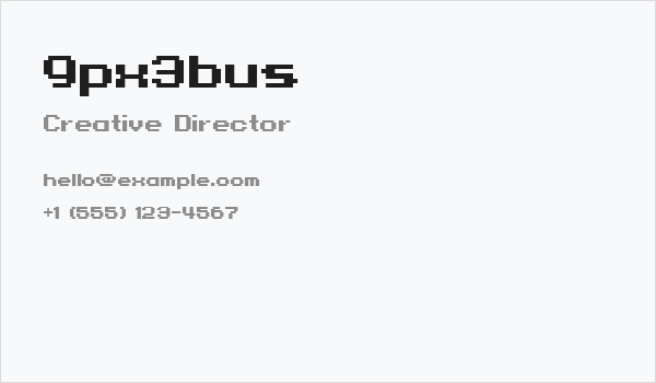 9px3bus Business Card