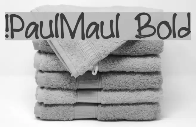 !PaulMaul Bold Caratteri examples