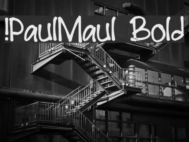 !PaulMaul Bold Caratteri examples