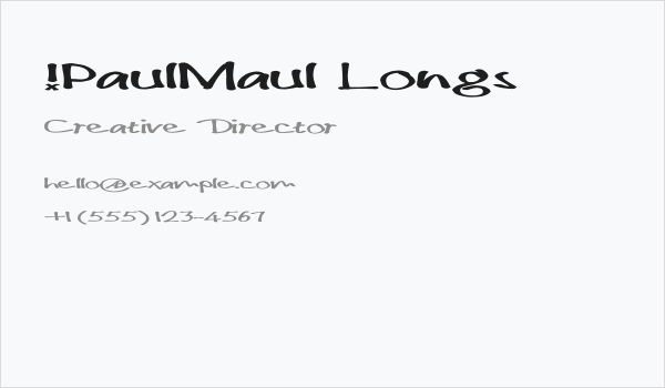 !PaulMaul Longs Business Card