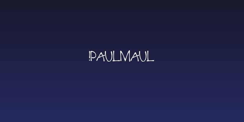 !PaulMaul Social Header