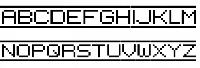 {PixelFlag} Regular Caratteri MAIUSCOLE