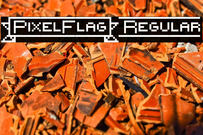 {PixelFlag} Regular Font examples