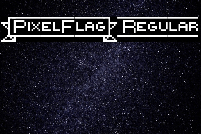 {PixelFlag} Regular Font examples
